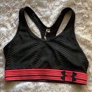 Under Armour black & pink snake sports bra medium